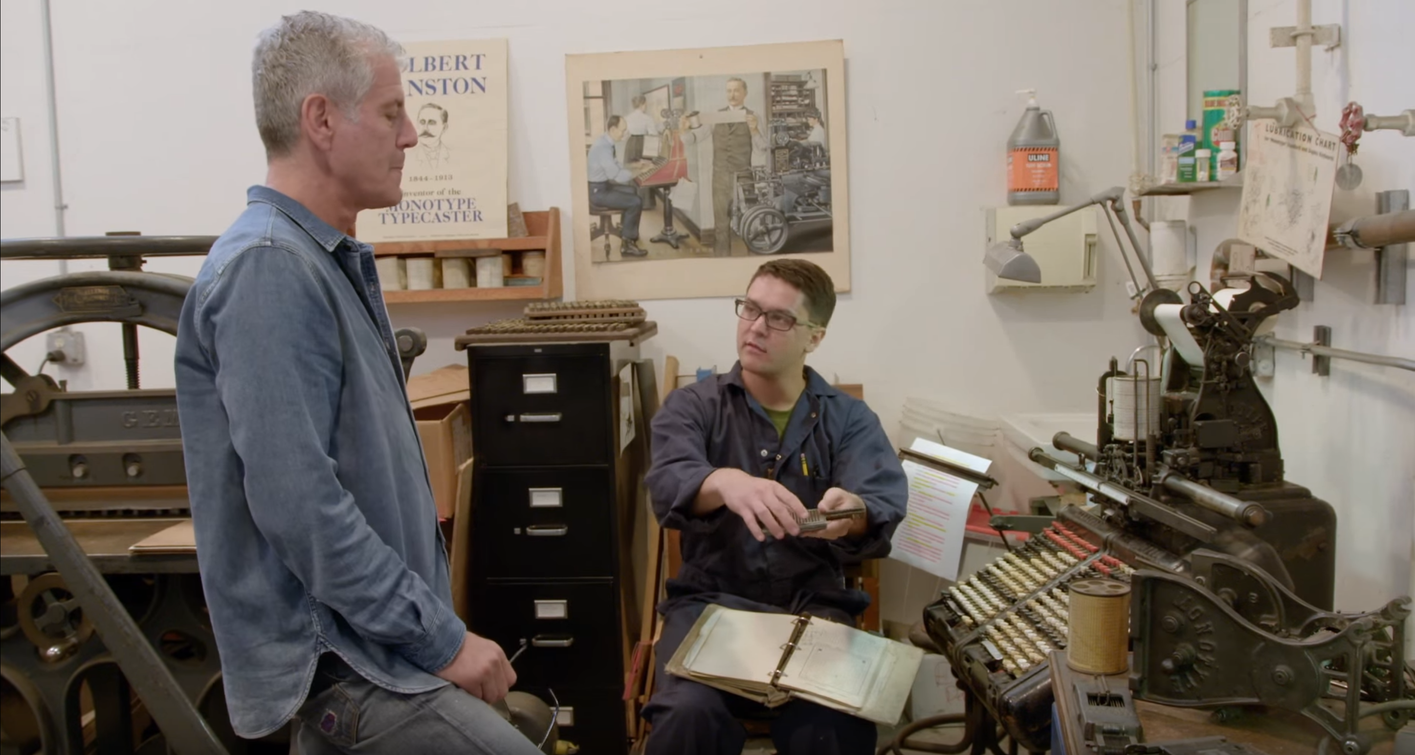 Chris Godek with Anthony Bourdain.